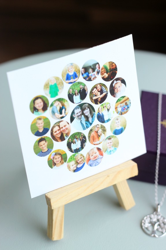 Make a family tree photo collage to give to mom this Mother's Day! A personal gift that is easy to make!