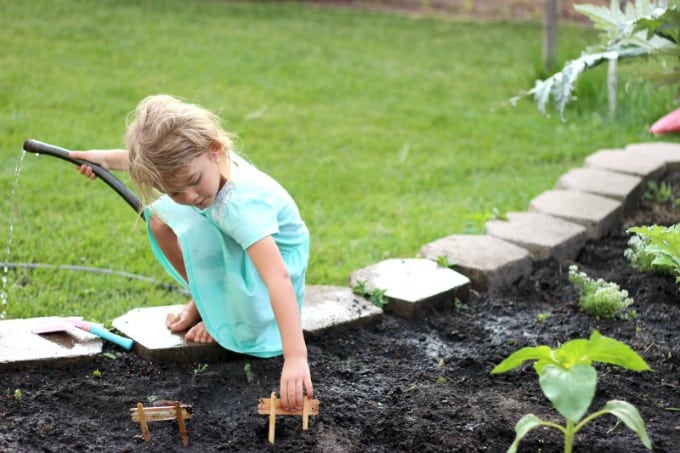 Make your own garden markers using popsicle sticks! A fun and easy gardening project for kids. What are you planting this year?