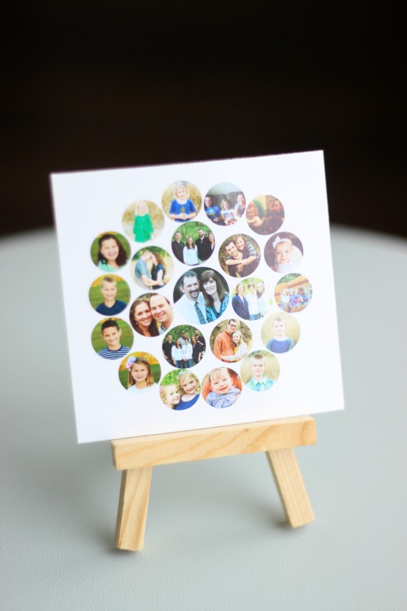 Make a family tree photo collage to give to mom this Mother's Day! A personal gift that is easy to make!