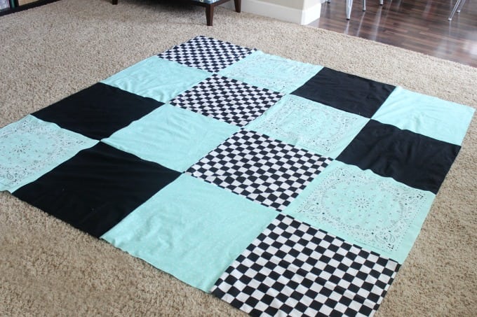 finished bandanna blanket quilt top