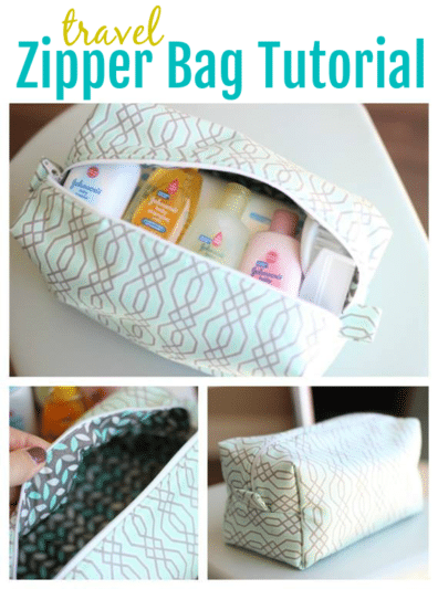 Travel Zipper Bag Tutorial: Useful as a Make Up or Pencil Bag!