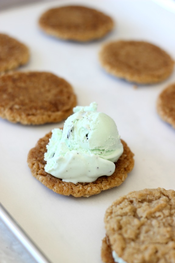 cookie with scoop of ice cream