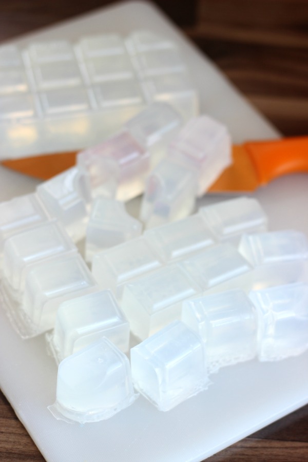 cut glycerin soap blocks