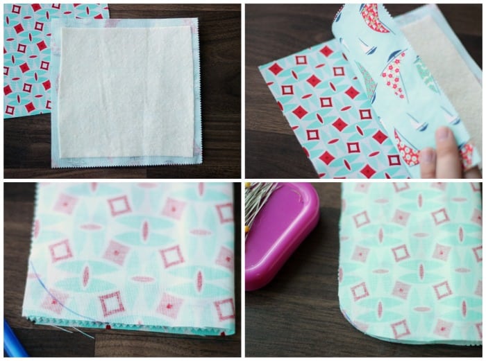 4 step collage for sunglasses case sewing tutorial
