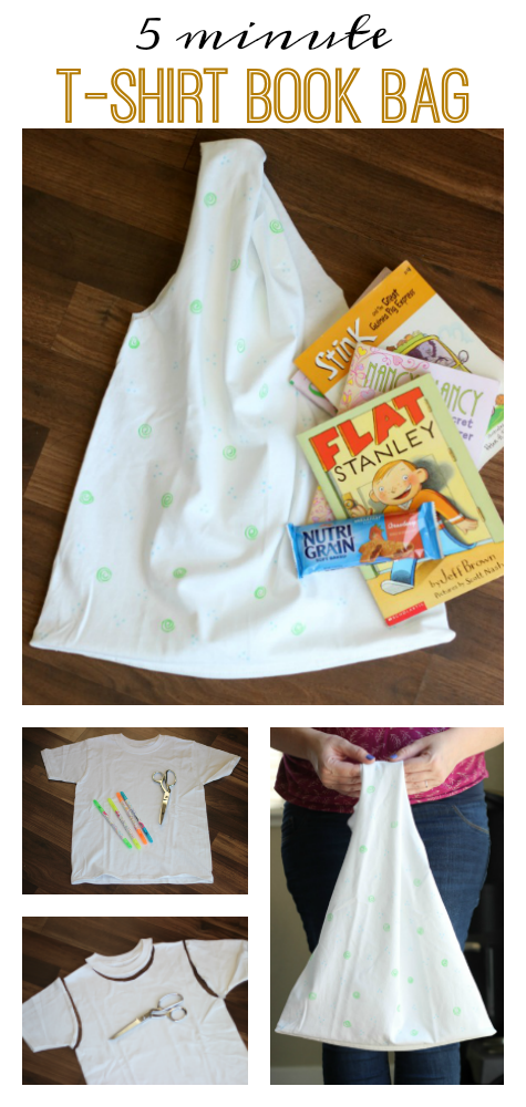 5 minute t-shirt book bag