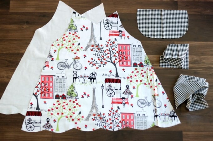 fabric for kids apron sewing tutorial