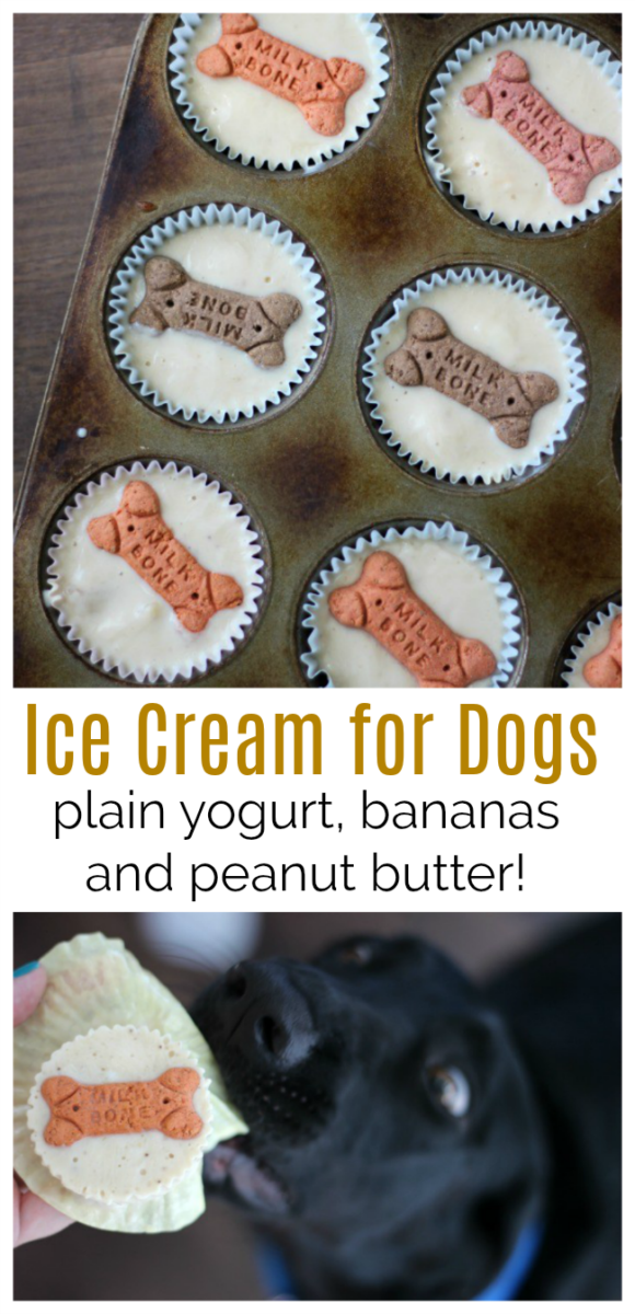 Peanut Butter & Banana Doggie Ice Cream Cups