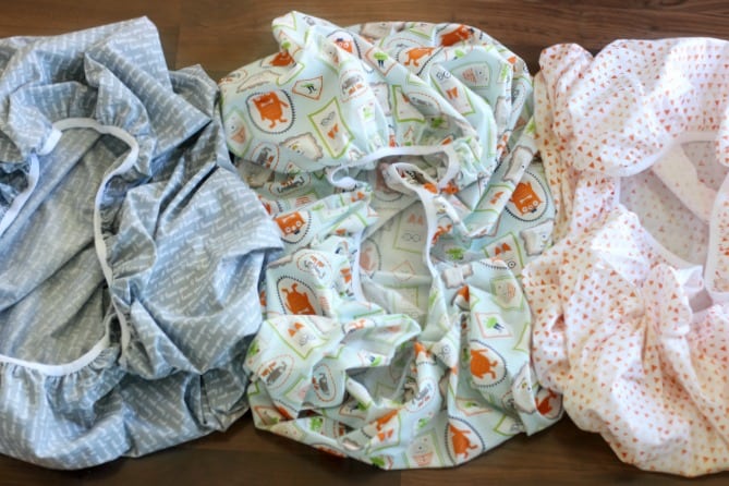 Here is a quick and easy DIY crib sheet that only takes 30 minutes to make. Make a few to keep on hand for baby gifts!