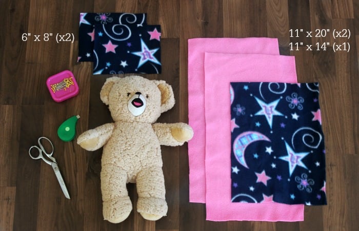 10 Minute Teddy Bear Sleeping Bag Tutorial - Gluesticks Blog