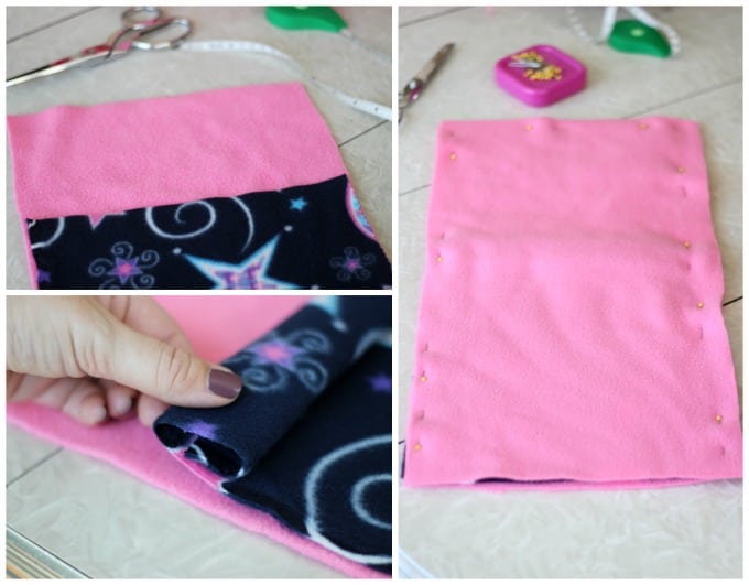 step by step collage for teddy bear sleeping bag