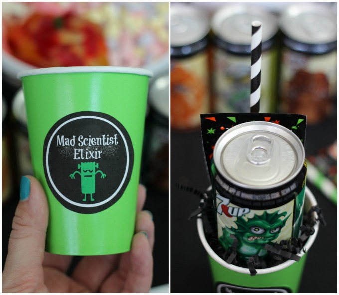 What do you get when you combine a mini can of soda and fizzing candy? A Mad Scientist Elixir that bubbles and is sure to unleash something frightful! These Mad Scientist party favors are sure to be a hit this year.