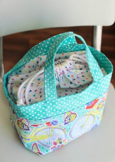 Fabric Scripture Tote with Drawstring Tutorial - Gluesticks Blog