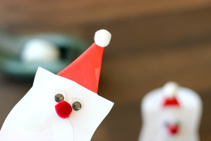paper Santa face and hat