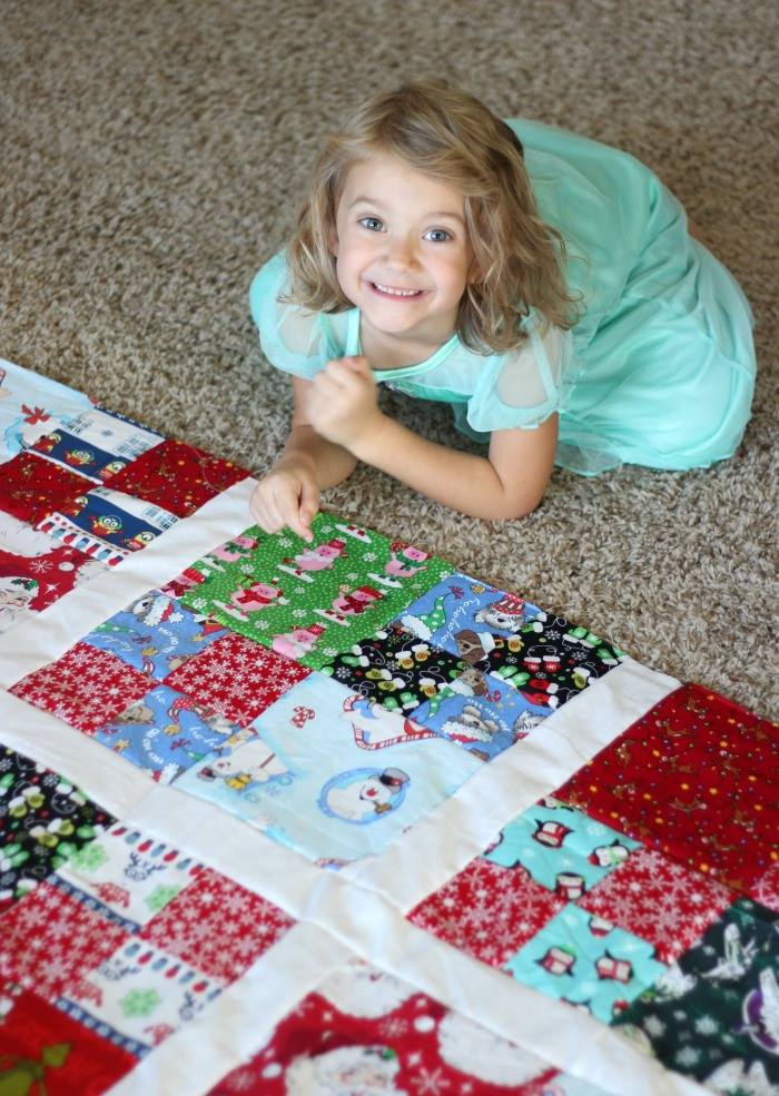 Make a Christmas quilt to pull out each year! Let the kids choose their favorite holiday fabrics to include and create a treasured family heirloom.