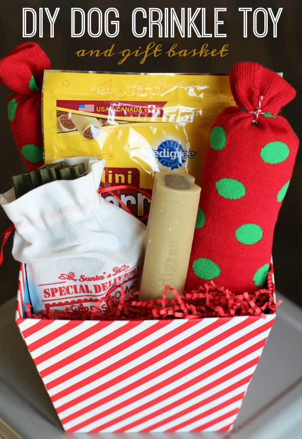 DIY Dog Crinkle Toy and Gift Basket