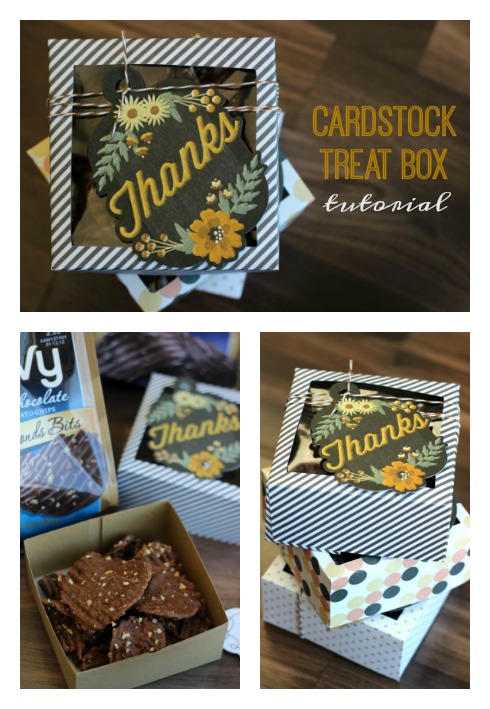 Cardstock Treat Box Tutorial {free template}