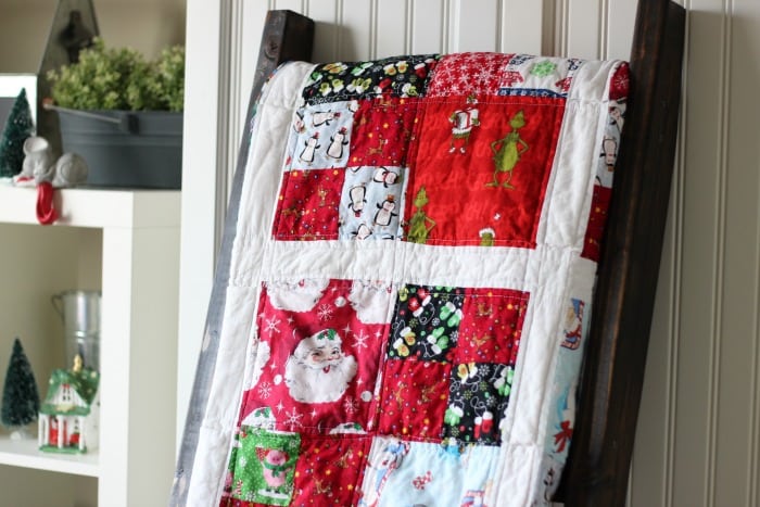 Make a Christmas quilt to pull out each year! Let the kids choose their favorite holiday fabrics to include and create a treasured family heirloom.