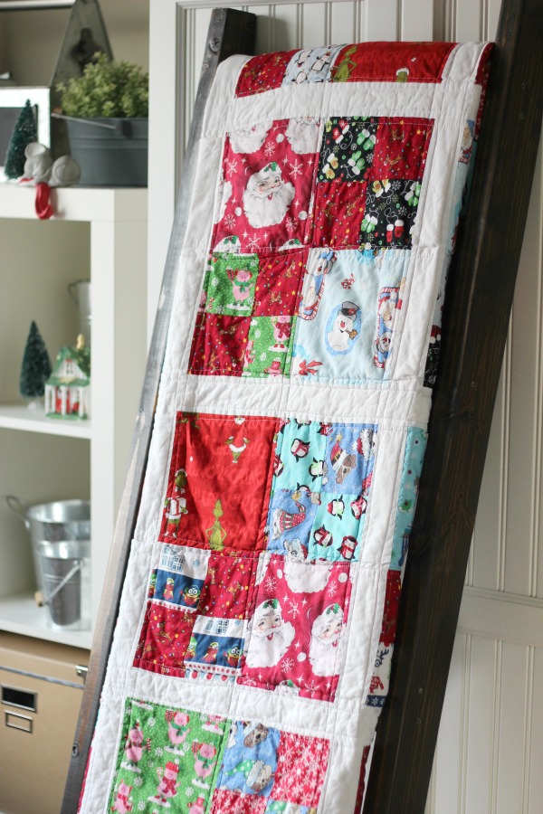 Make a Christmas quilt to pull out each year! Let the kids choose their favorite holiday fabrics to include and create a treasured family heirloom.