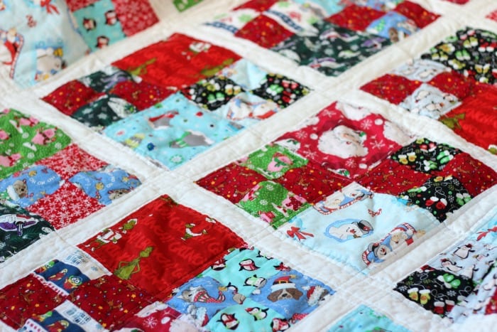 Make a Christmas quilt to pull out each year! Let the kids choose their favorite holiday fabrics to include and create a treasured family heirloom.