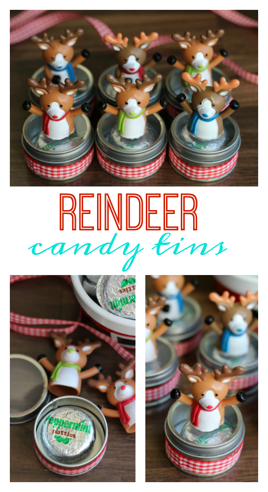 Mini Reindeer Candy Tins for Holiday Party Favors - Gluesticks Blog