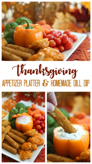 Thanksgiving Appetizer Platter {Cool Dill Dip Recipe} - Gluesticks Blog