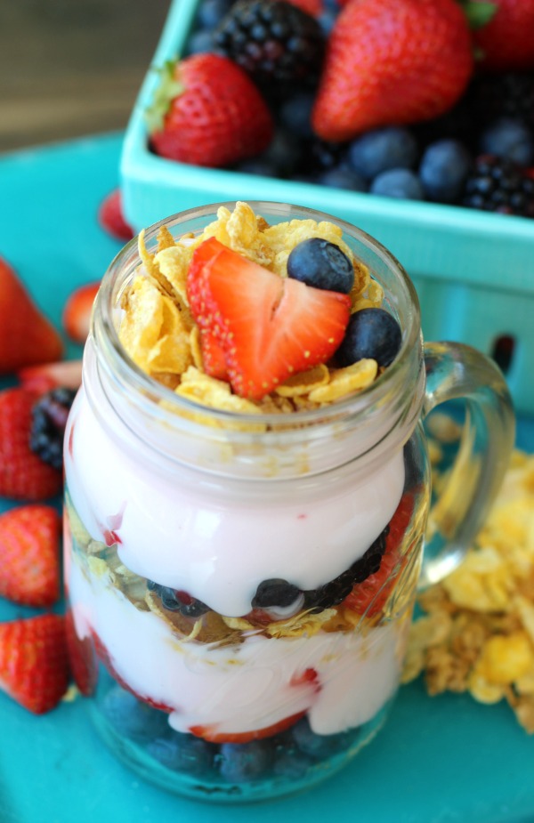 Yogurt Parfaits in a Mason Jar Are Perfect for Breakfasts on the Go