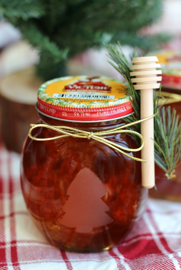 Etched Honey Jars