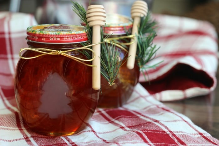 Etched Honey Jars