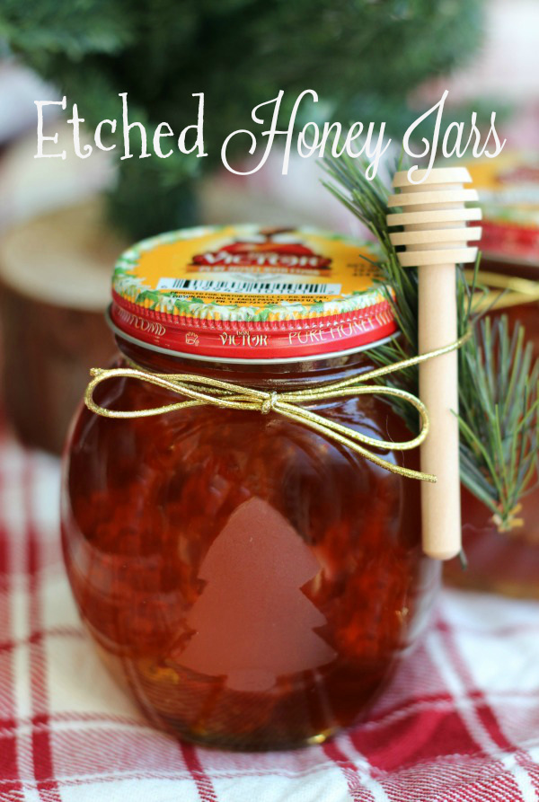 Etched Honey Jars