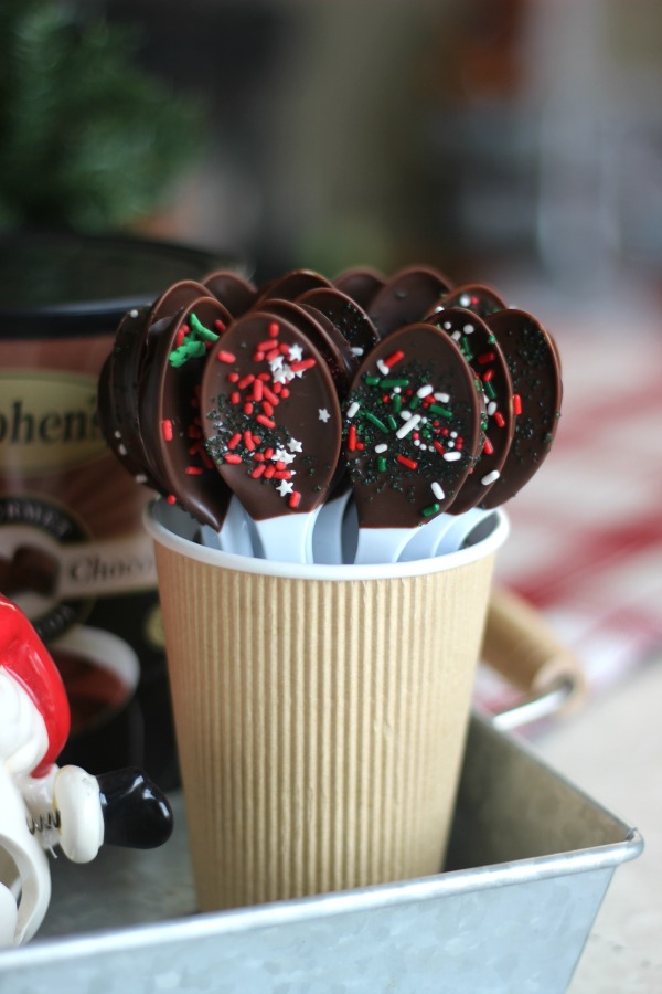 Set up a small hot cocoa bar as a centerpiece for the month of December! Perfect to fit on your kitchen table to enjoy a cup of warm cocoa whenever you'd like!