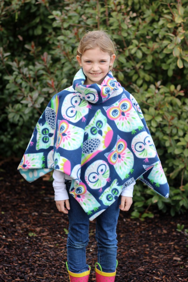 Diy fleece poncho with hood sale