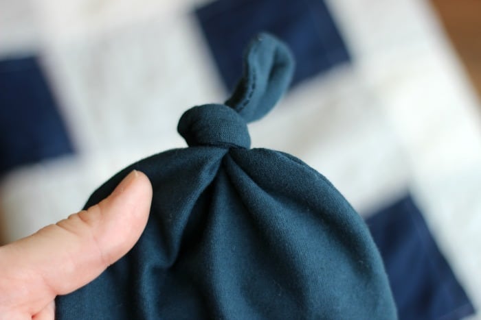 This baby hat tutorial is so easy to follow and is so soft and stretchy. Make a few to keep on hand for baby shower gifts!
