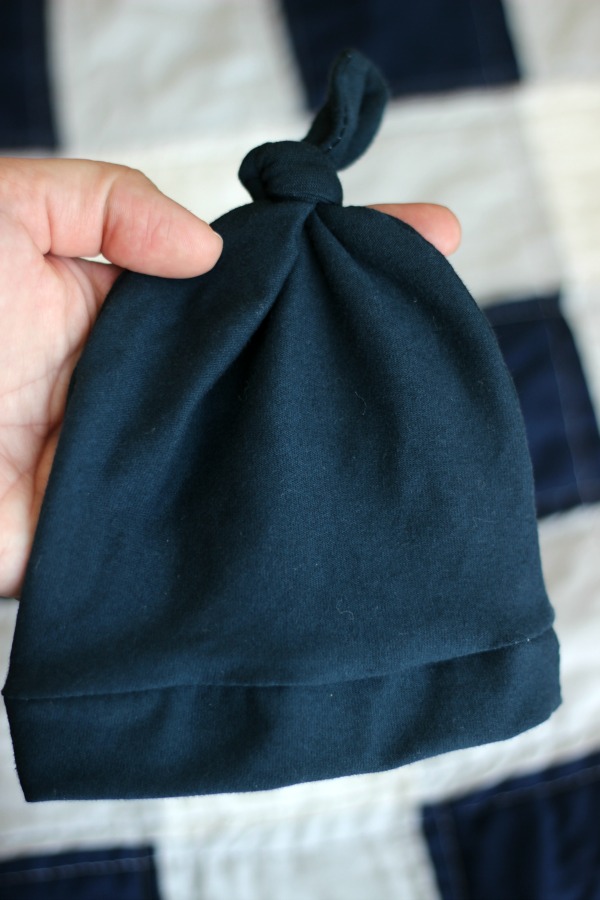 This baby hat tutorial is so easy to follow and is so soft and stretchy. Make a few to keep on hand for baby shower gifts!