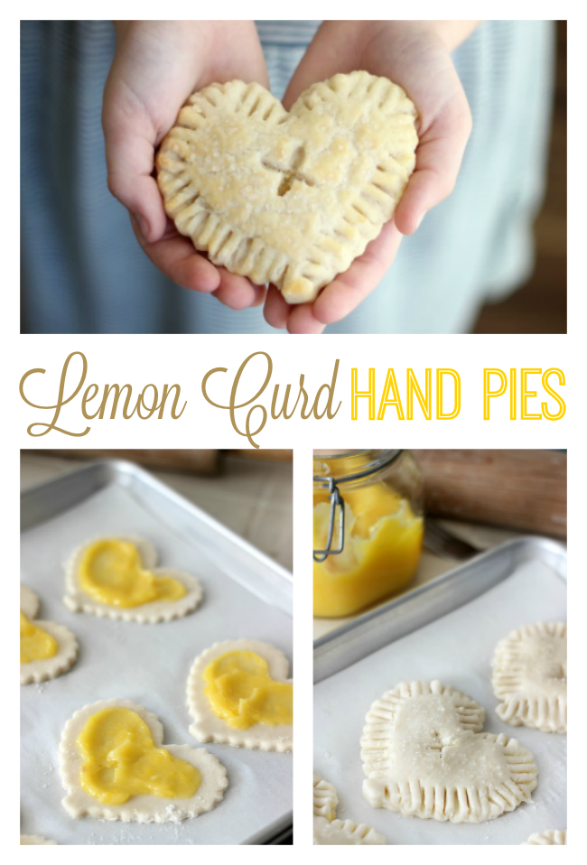 lemon curd hand pies on baking sheet
