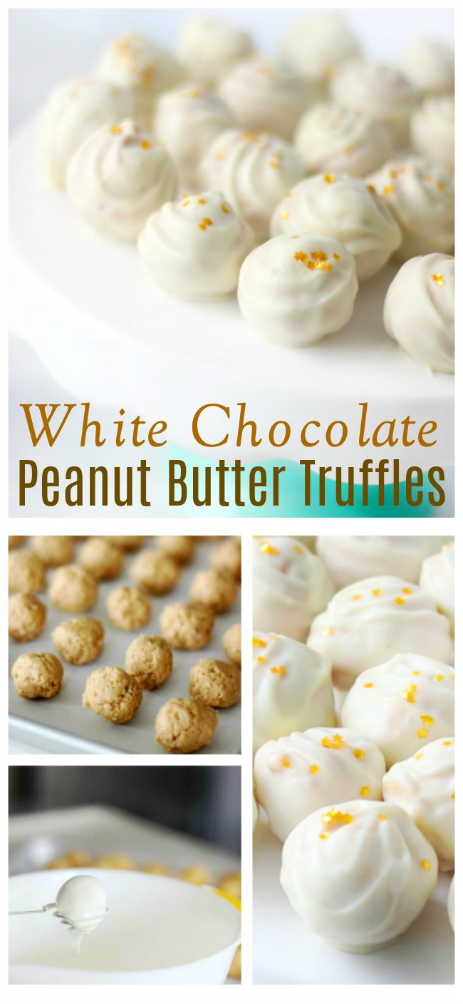 white chocolate peanut butter truffles