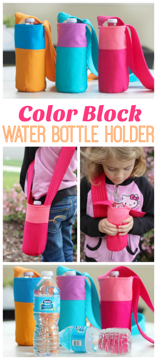 The easiest way to make a DIY fabric water bottle holder 