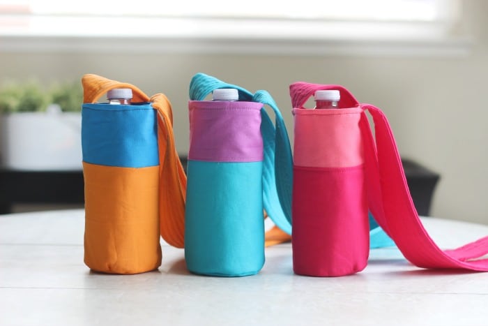 Color Block Fabric Water Bottle Holder Sewing Tutorial