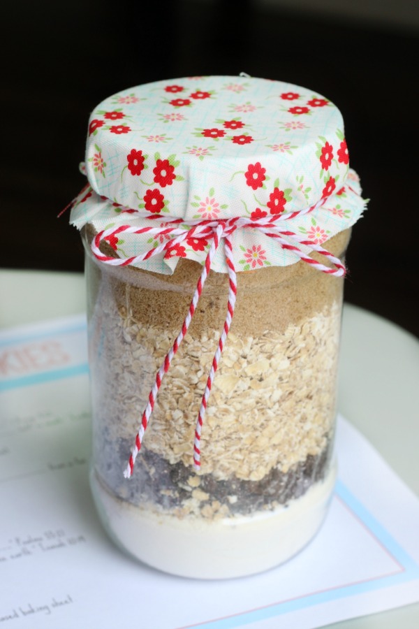 jar with cookie mix inside