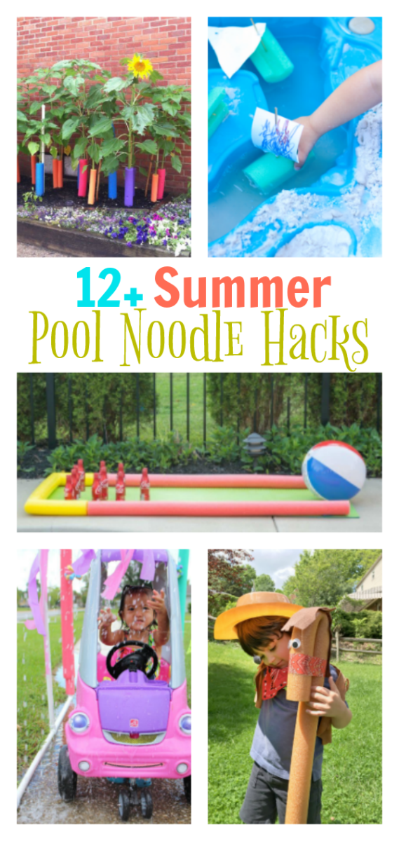 Summer is almost here and the summer toys have hit the shelves. What can you do with a pool noodle? Probably more than you think! Here are 12+ Summer Pool Noodle Crafts and Hacks! From toys to games, and gardening to crafts! The possibilities are endless.