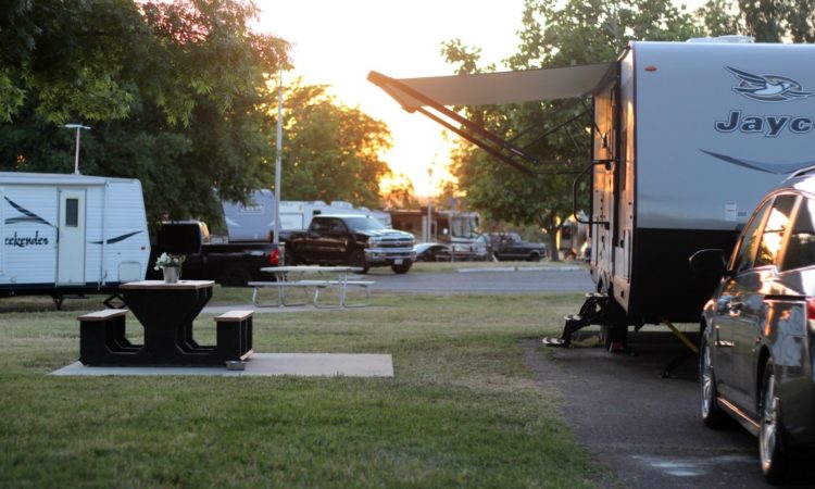 rv in rv campground