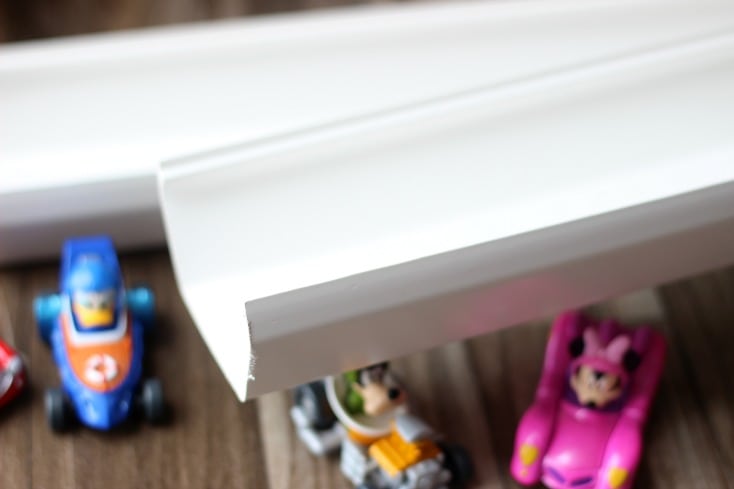 white plastic rain gutter