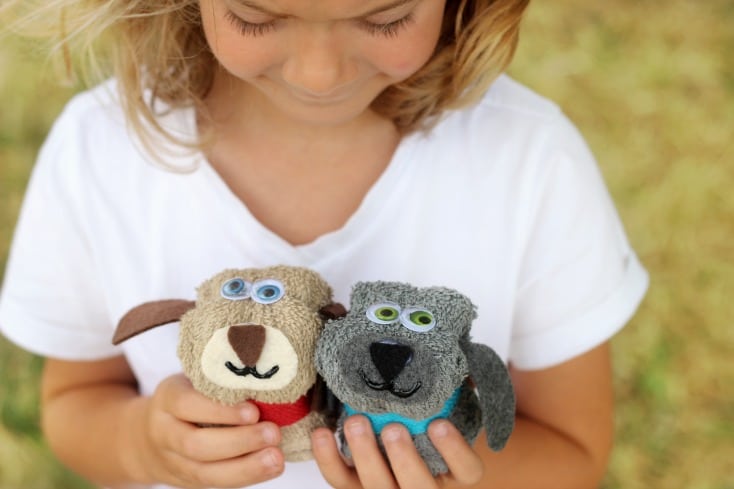 No-Sew Project for Kids: Make a Washcloth Puppy. So cute and Easy!
