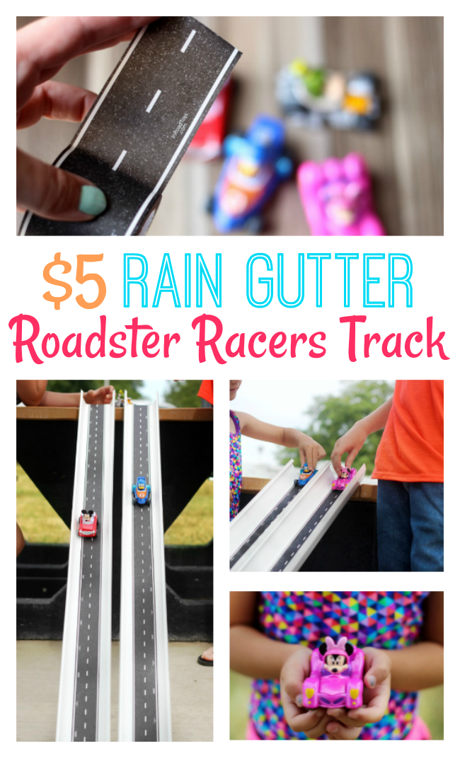 rain gutter race track and road masking tape
