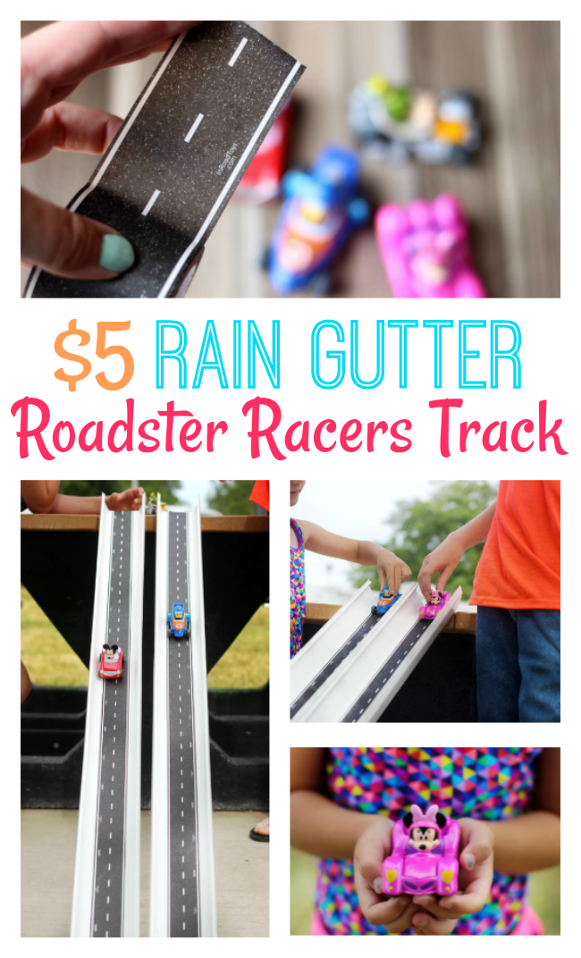 Rain Gutter Race Track: a fun summer activity for kids!