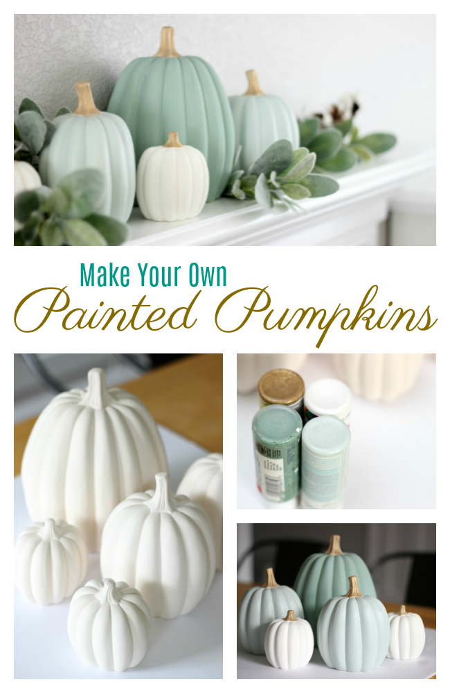 Make your own set of ceramic painted pumpkins to match your fall decor this year! A quick and easy afternoon project.