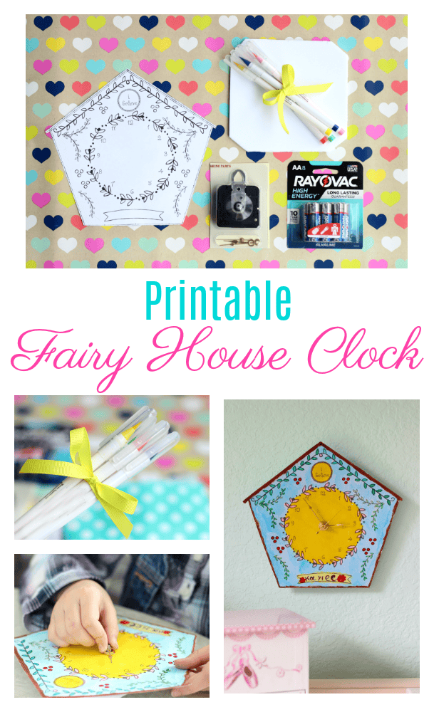 Printable Fairy House Clock With Template Gluesticks Blog