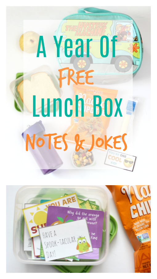 Printable Lunch Box Notes: A Year's Worth of notes and jokes to print!