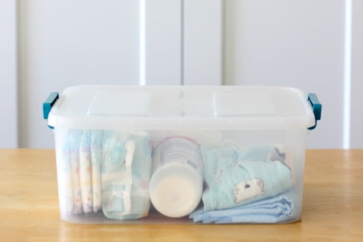 Every mom needs an emergency diaper changing kit to keep in the car. A friend gave one to me, and now I'm giving one to you. You'll thank me someday!