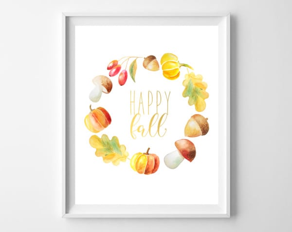 Over a dozen beautiful watercolor printables, ready to add to your fall decor this season. Just print and frame!