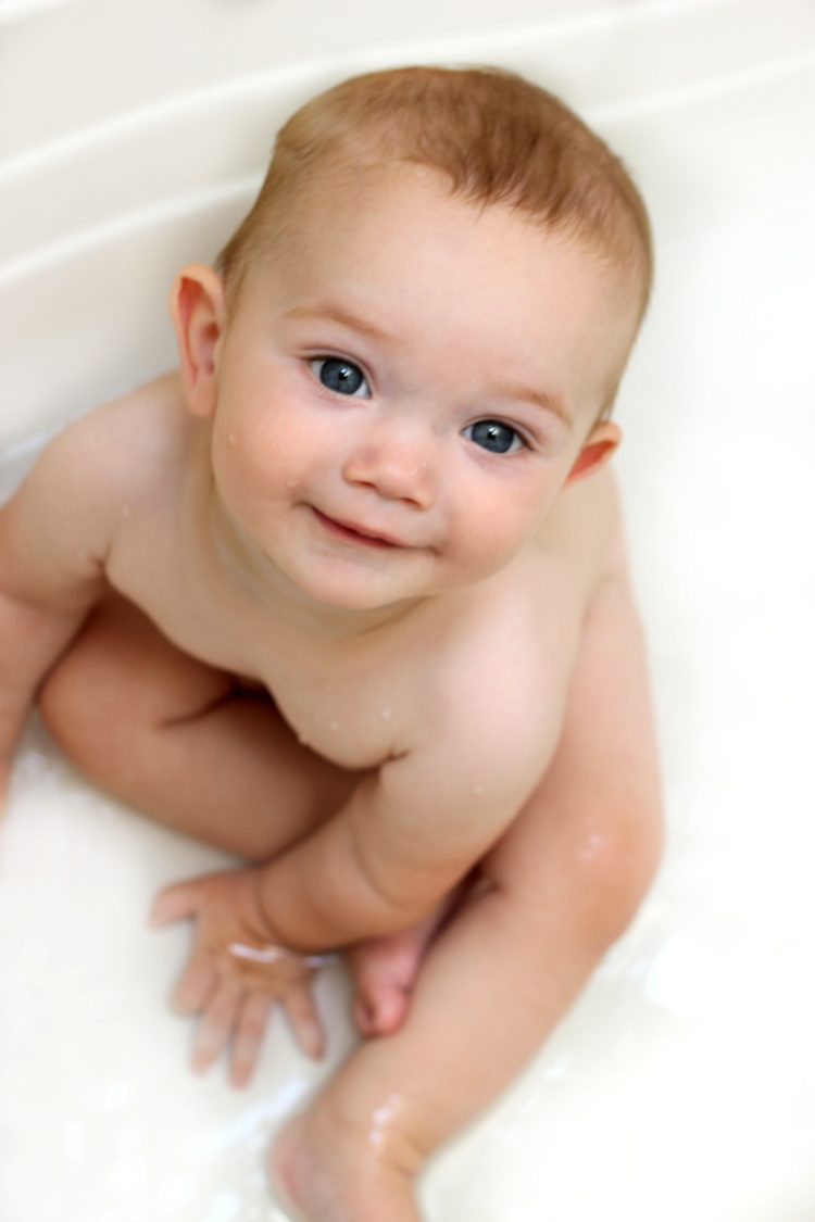 A soothing baby bedtime bath kit with everything needed to wind down at the end of the day. A cozy towel, pajamas, a bedtime story, favorite toy, and a variety of soothing baby bath products all tucked inside a nursery basket for easy gift giving and future storage.